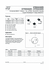 DataSheet STB9NK60ZD pdf